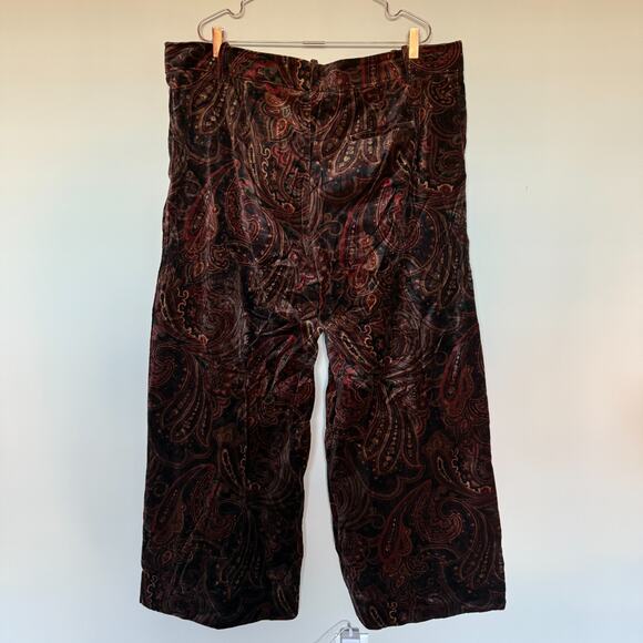 Banana Republic Pants Women 18 Plus Velvet Wide Leg High Waist Quiet Luxury Fall - Picture 9 of 9